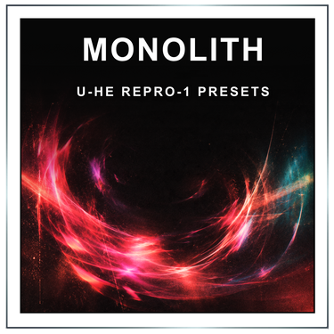 MONOLITH u-he Repro-1 preset pack artwork: 121 presets by DISTRIKT AUDIO